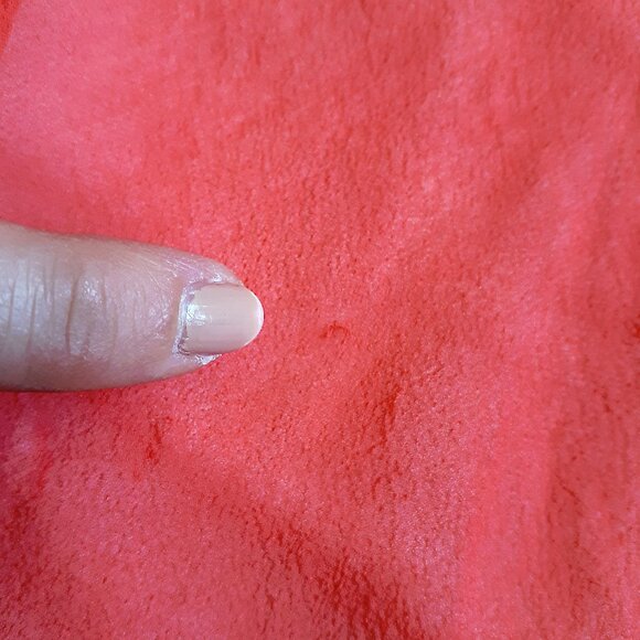 POLECI 100% Silk Cape Sleaveless Blouse in Bright Coral Red Pink Orange - Picture 14 of 16